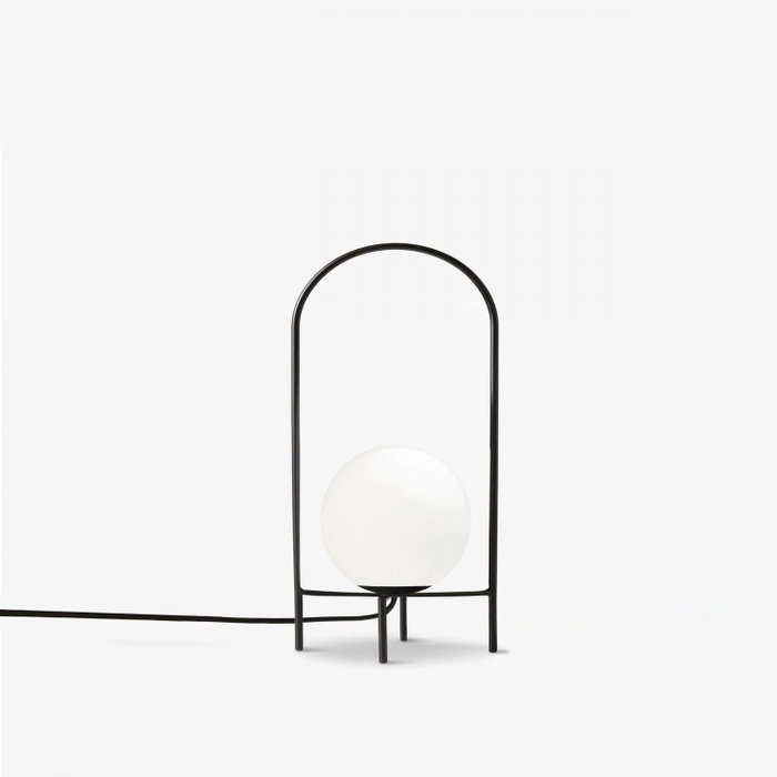 Opviq Lámpara de sobremesa de metal y cristal Blanco y Negro Opviq Lámpara de sobremesa de metal y cristal Blanco y Negro
